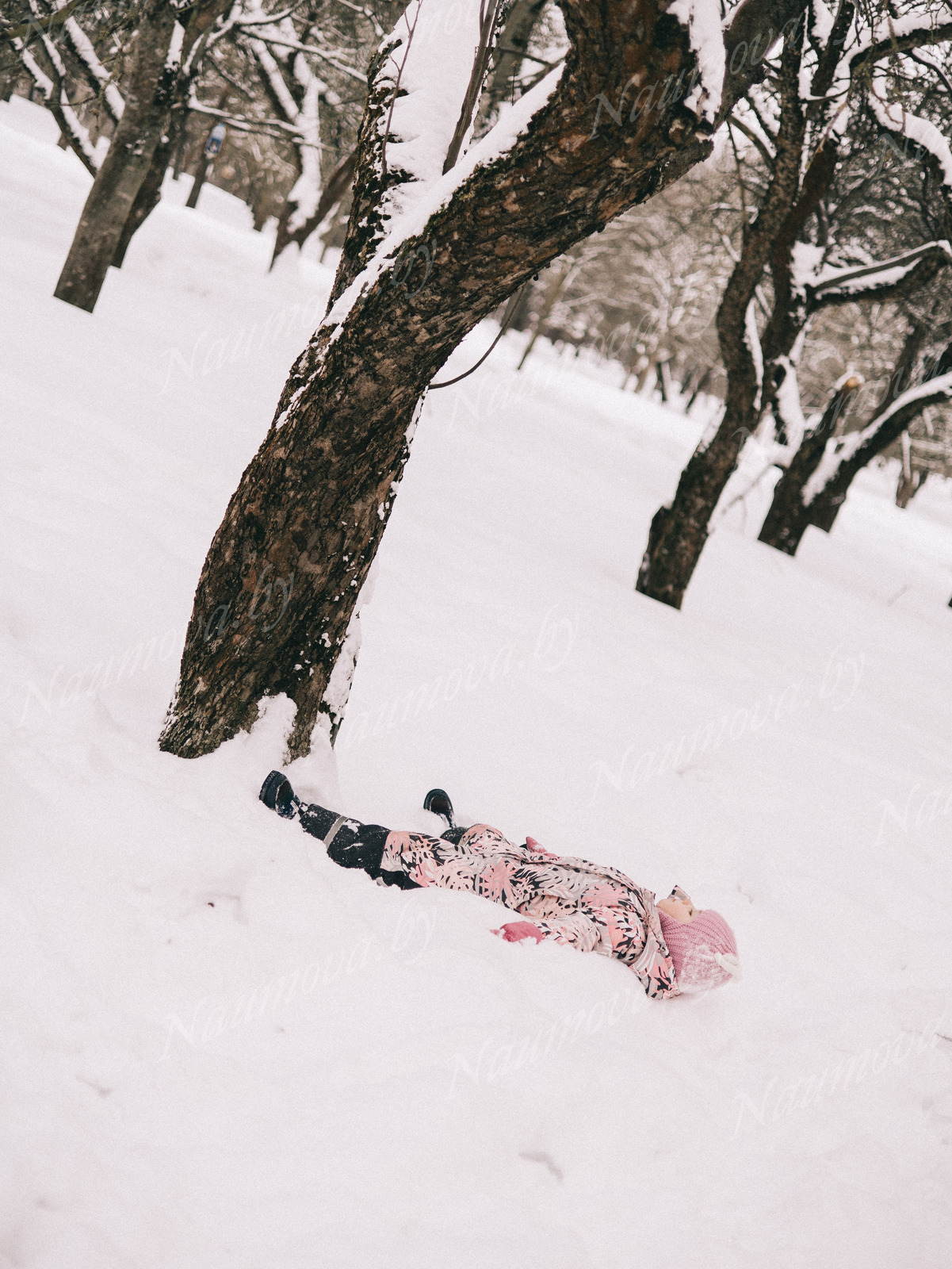 Семья Просолович и зимняя прогулка